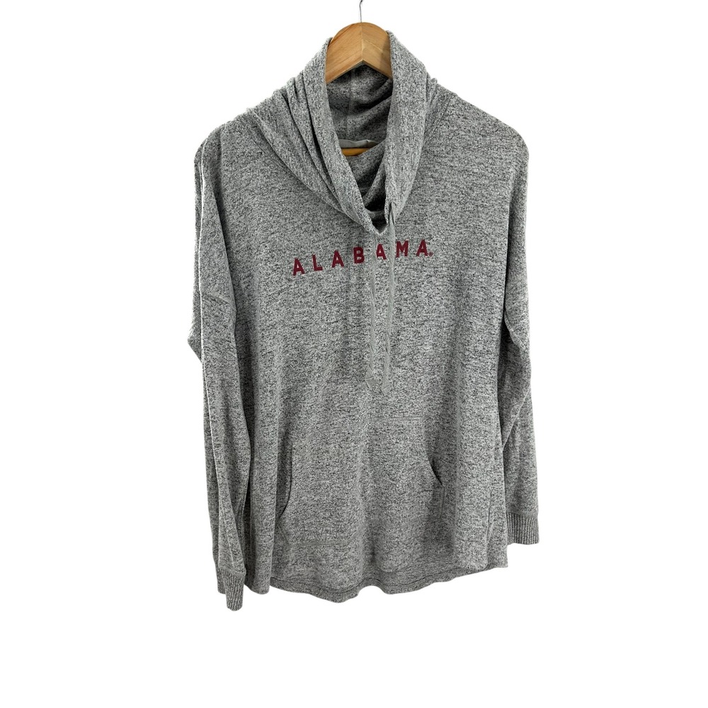 Boxercraft Alabama Roll Tide Cowl‎ Neck Pullover Sweatshirt Gray Large